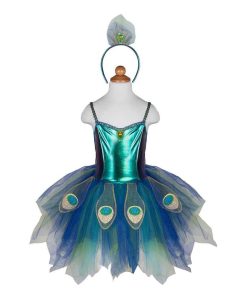 Disfraces Infantiles Érase una vez | Vestido Pavo Real Con Diadema 5-6 A Os