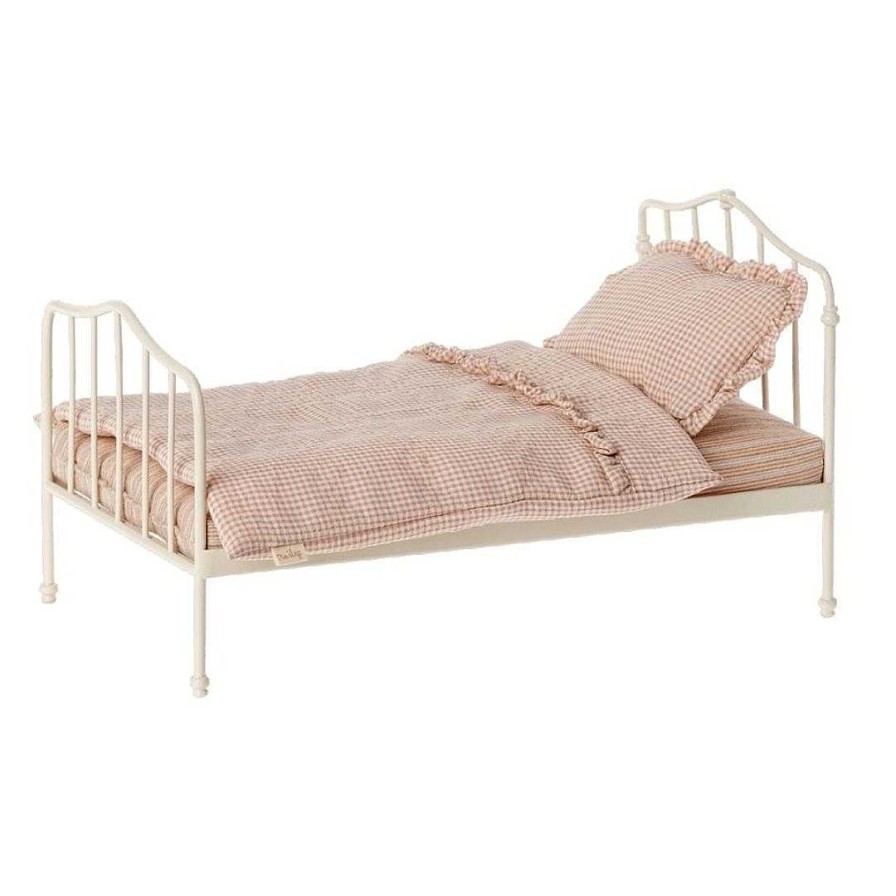 Mundo Maileg Érase una vez | Cama De Metal Vintage Para Osos Y Conejos- Blanca