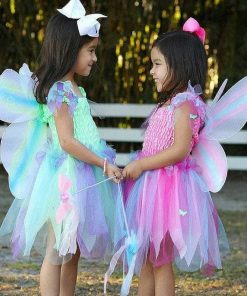 Disfraces Infantiles Érase una vez | Vestido De Hada Mariposa Rosa 5-6 A Os