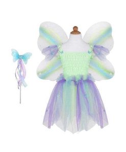 Disfraces Infantiles Érase una vez | Vestido De Hada Mariposa Verde 5-6 A Os