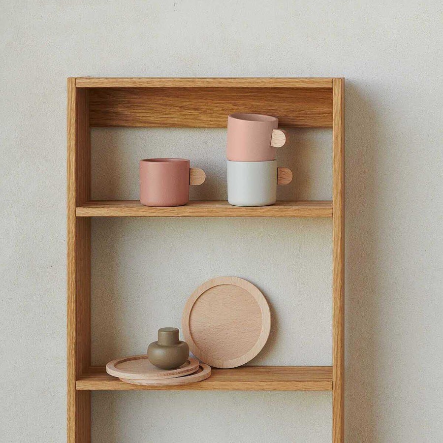 Cocinas Y Complementos Érase una vez | Set De T & Caf En Madera Rosa