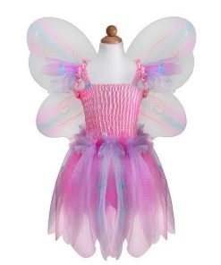 Disfraces Infantiles Érase una vez | Vestido De Hada Mariposa Rosa 5-6 A Os